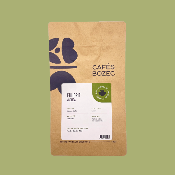 Paquet Cafés Bozec Ethiopie Bonga