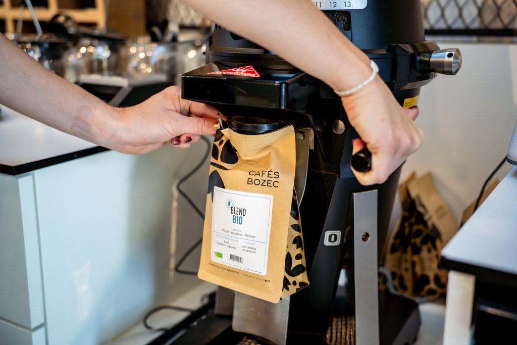 Cafés de spécialité, mouture en coffee shop